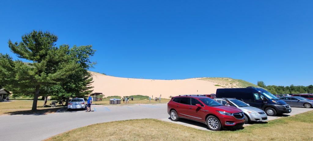 Sleeping Bear Dunes dune climb at the main entrance and first hill