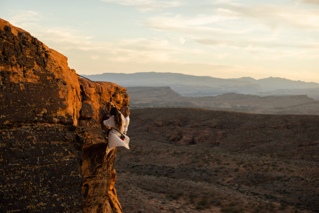 Rock climbing elopement in Colorado