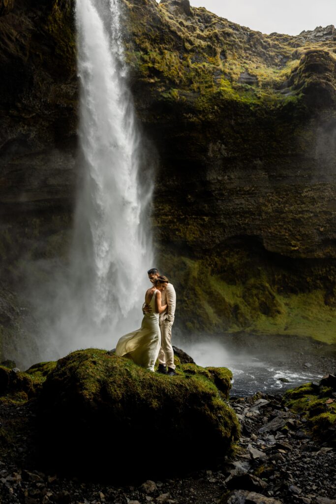 A couple eloping in the mountains of Iceland. How to Elope in other countries. 
