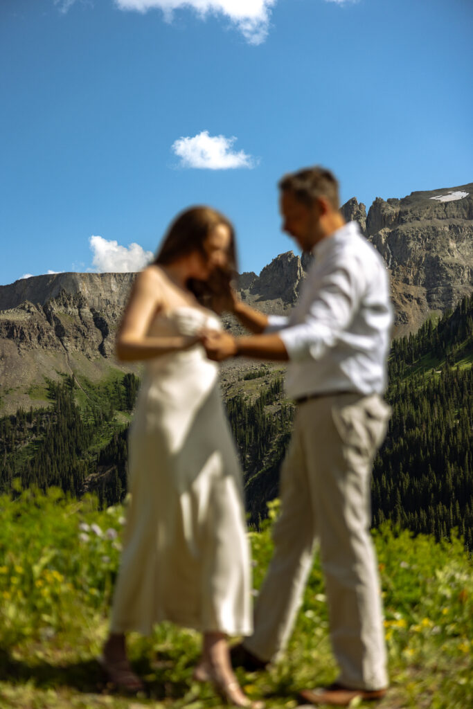 eloping in the mountains of colorado. 