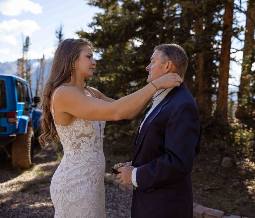 Couple exchanging vows at 12,000 feet with breathtaking views
